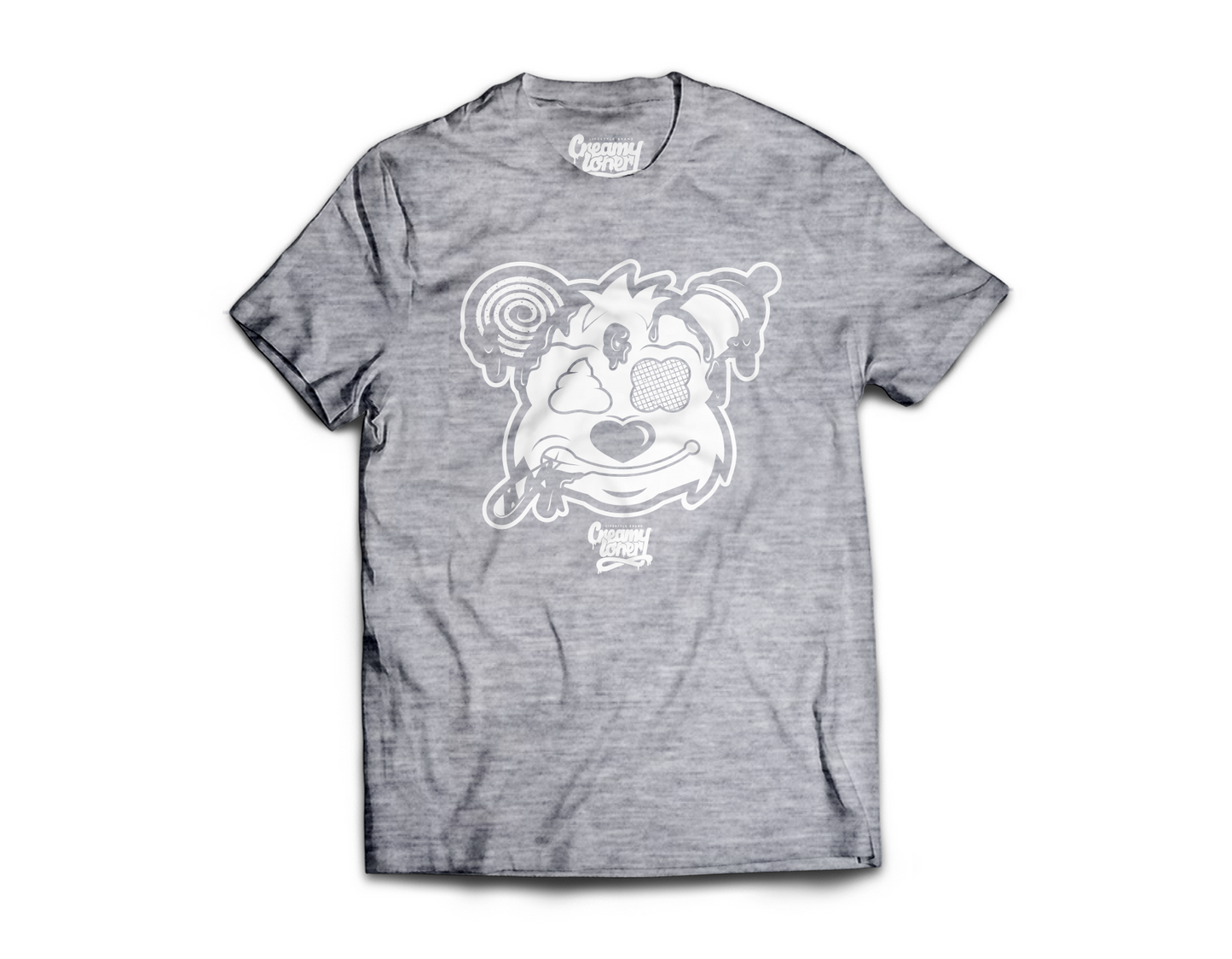 SWEET FACE TEE / HEATHER GREY