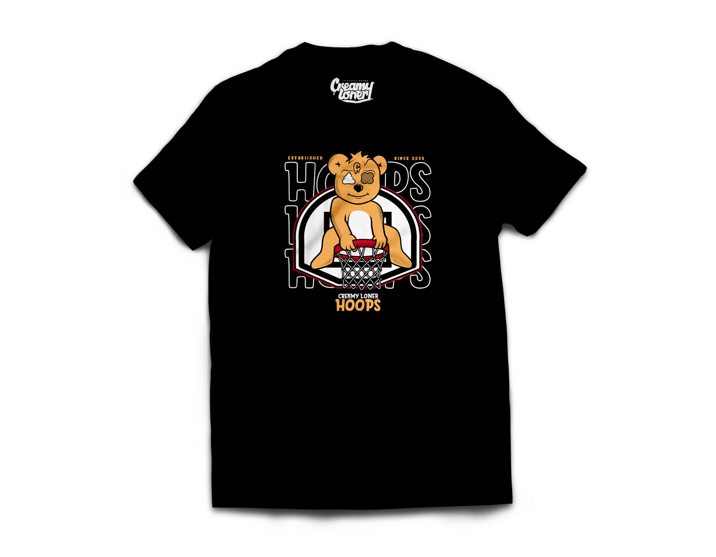 HOOPS TEE/ BLACK